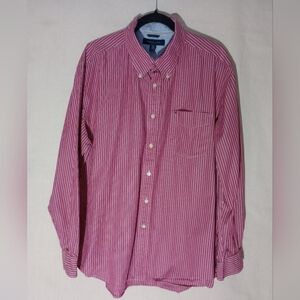 Tommy Hilfiger Red Casual Button Down Shirt